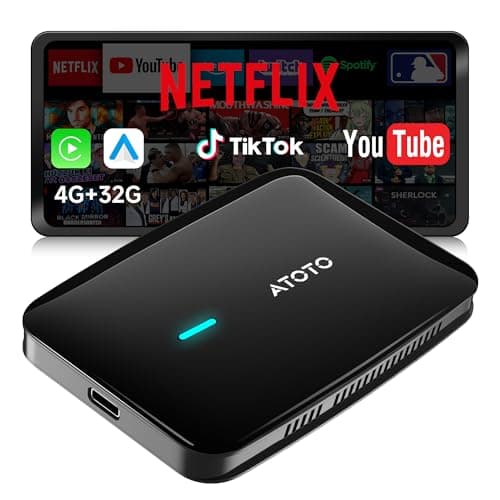 ATOTOSELECT Wireless CarPlay Adapter, Magic AI Box with Dual-WiFi Stability,4GB+32GB Wireless CarPlay Box Compatible with Wired Factory CarPlay & Android Auto, Support for YouTube/Netflix - Image 1