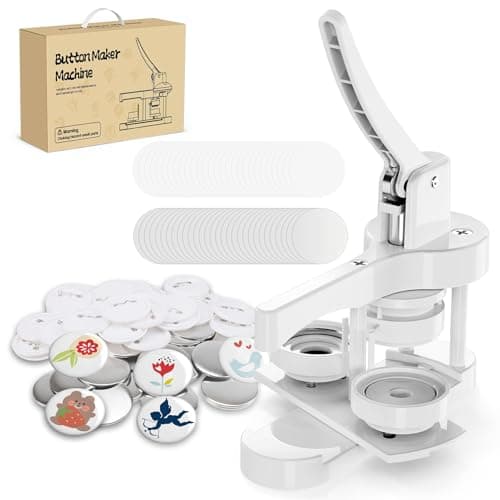 Button Maker Machine 58mm, Easy DIY Pin Maker Machine, No Setup Button Maker for Kids Crafts, Parties, School Projects & Beginners