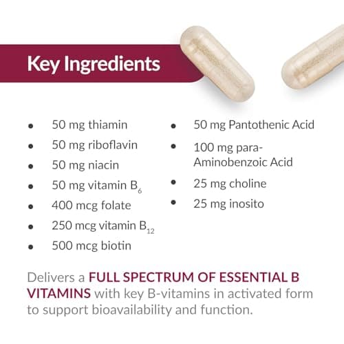 Bariatric Advantage Vitamin B50 Complex - for Bariatric Surgery Patients - High-Potency, Easy-Digest Mini Capsules - Vitamin B Complex Supplements - Brain Health Support* - 180 Count - Thumbnail 6