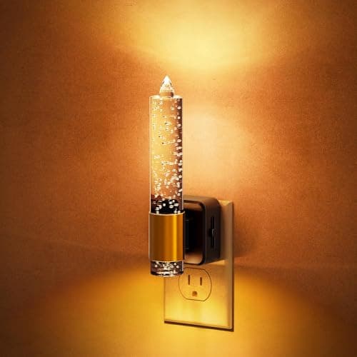 JandCase Night Light, Flameless Candle Night Lights Plug into Wall, Dusk to Dawn Sensor Aesthetic Automatic Nightlight, Dimmable Amber LED Nightlights, Decorative nite light for Adults Bathroom,1 Pack - Image 1