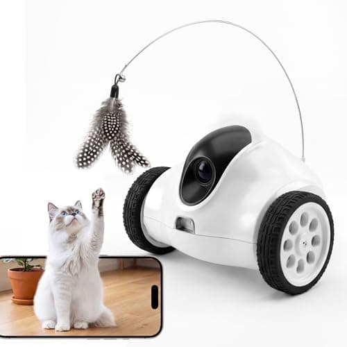 PGID Pet Companion Robot with 720P HD Camera,Interactive Toy for Dogs and Cats,360°Movement, Night Vision, Two-Way Audio,App Control(Only 2.4G WiFi)