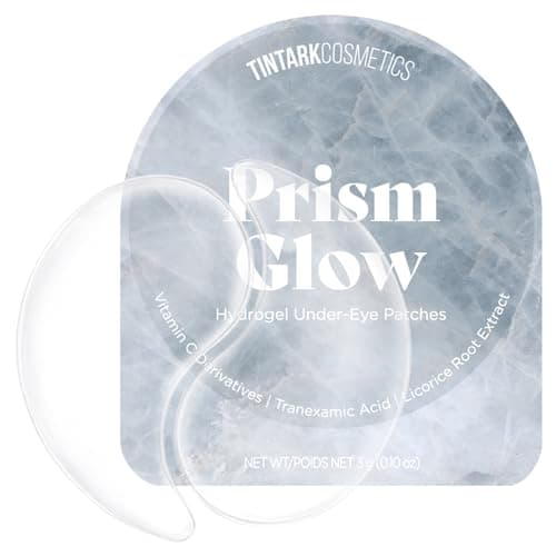 Tintark C-Bright Correct Hydrogel Eye Patches (28 Pairs) - Prism Glow Crystal Mask with Vitamin C & Tranexamic Acid for Dark Circles - Brightening & Even Tone Ritual for Luminous Under Eyes - Image 1