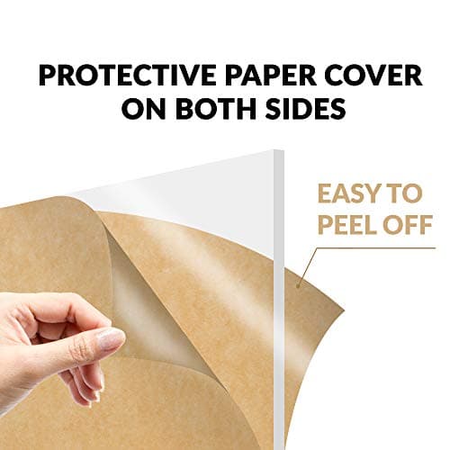 SimbaLux Acrylic Sheet Clear Cast Plexiglass 12” x 12” Square Panel 1/2” Thick (13mm) Transparent Plastic Plexi Glass Board with Protective Paper for Signs, DIY Display Projects, Craft, Easy to Cut - Thumbnail 3