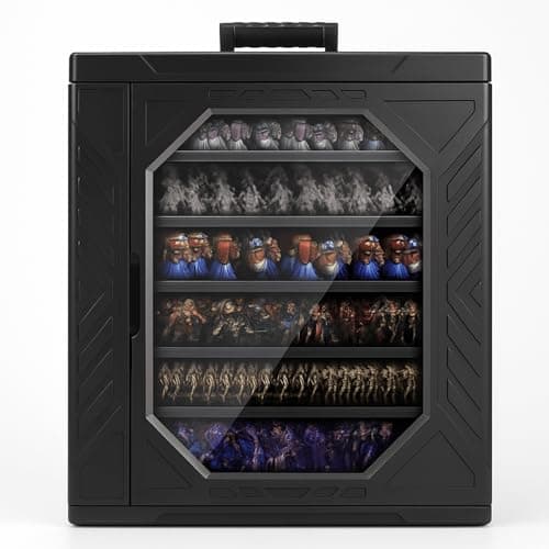 YWJHMY Miniature Carrying Case, Display and Transport Action Figure Display case for Warhammer 40k. (rectangular) - Image 1