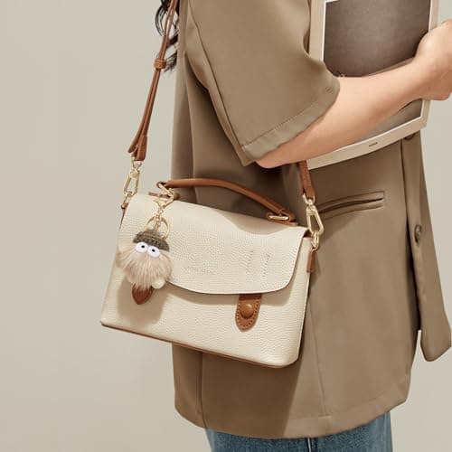 CinvaiKrose Crossbody Bags For Women, Leather Handbags For Women, For Two Carrying Styles With Charms - Thumbnail 2