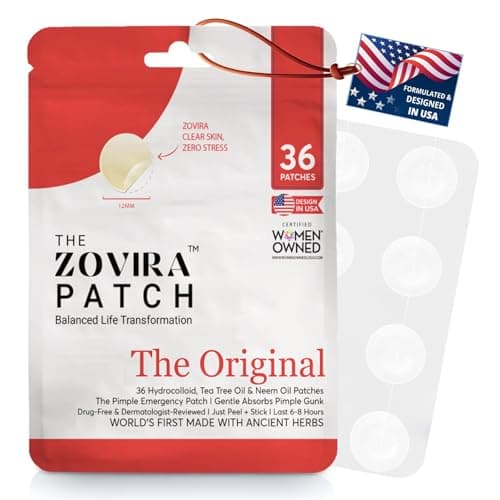 Zovira Original Hydrocolloid Pimple Patches (36 Count) – Overnight Acne Spot Treatment, Absorbs Gunk & Impurities, Protects from Picking, For Sensitive Skin - Image 1