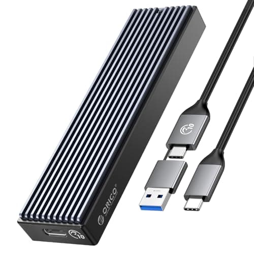 ORICO M.2 NVMe SSD Enclosure, USB 3.1 Gen 2 (10 Gbps) PCIe External Adapter NVMe Case for 2230/2242/2260/2280 M.2 SSD up to 8TB, UASP Supported - M2PV - Image 1
