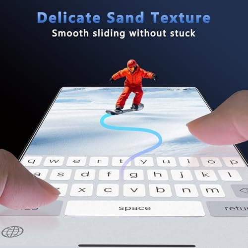 YWXTW 2 Pack Matte Screen Protector for Samsung Galaxy S26 + 1 Set Camera Lens Protector, [Smooth as Silk] [Fingerprint Unlocking] Anti Glare Anti Fingerprint Tempered Glass Screen - Thumbnail 5