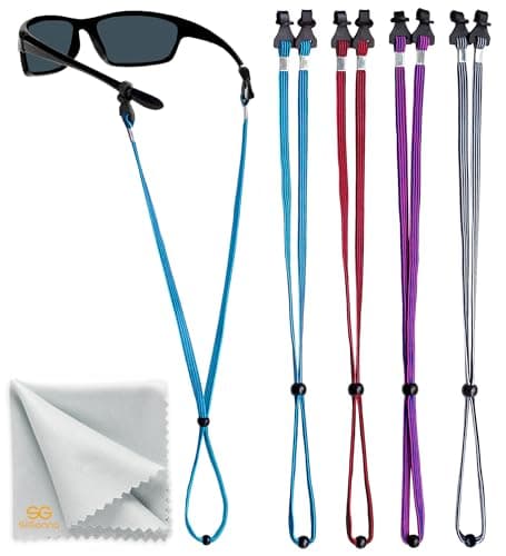 SIGONNA Eye Glasses String Holder Straps - Sports Sunglasses Strap for Men Women - Eyeglass Holders Around Neck - Glasses Retainer Cord Chains Lanyards - Image 1