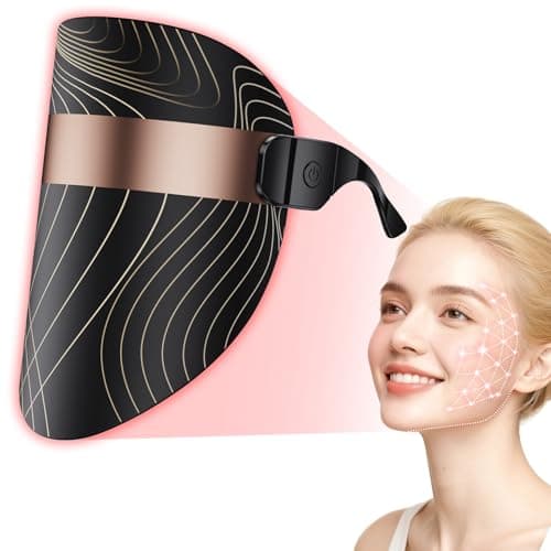 LED Light Therapy Mask, Portable and Ultra-Light Red Light Therapy Mask for Face, Wireless LED Face Mask Light Therapy with Near-Infrared Red Light, Rechargeable, 10 Min-Timer, Ideal Gift for Women - Image 1