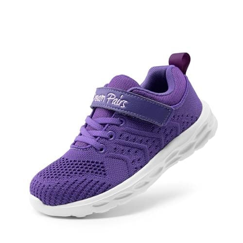 DREAM PAIRS Boys Girls Shoes Kids Tennis Footwear EZ-Ons GoGetters Running Athletic School Sneakers for Little/Big Kid,Size 13 Little Kid,Purple,KD18001K - Image 1