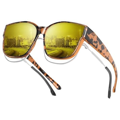 KALIYADI Night-Vision Driving Glasses Fit-Over-Eyeglasses:Anti-Glare Oversized Glasses for Men Women High Definition Lens XXL - Image 1