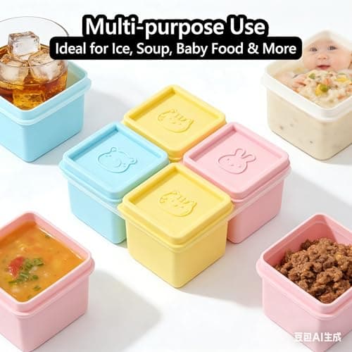Silicone Ice Cube Trays 6 Pack with Lids BPA-Free Stackable Reusable Freezer Molds Easy Pop-Out & Clean Macaron Color for Whiskey Soup Yoghurt Meal Prep Perfect for Families Busy Professional - Thumbnail 6