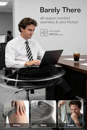 GOOTUCH Boxer Briefs For Men Packs, Breathable & Moisture Wicking Men's Underwear, Comfort Stretch Waistband, Second Skin & Anti Chafe For Running Golf Grey Blue/Gray/Blue/Green (4 pack) L - Thumbnail 2