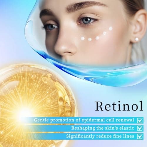Retinol Eye Cream - Eye Cream for Dark Circles, Puffiness, Anti Aging, with Peptides, Caffeine, Hyaluronic Acid, Reduces Bags, Dark Circles Under Eye Treatment, Smooths Wrinkles & Fine Lines, 1 fl. oz - Thumbnail 2