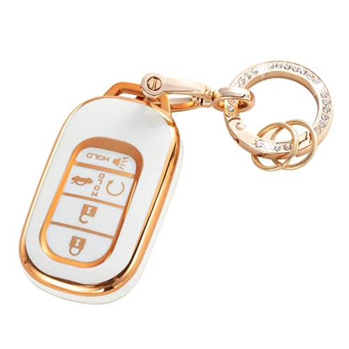 RUABIBAN Key Fob Cover Compatible with Honda, Soft TPU Key Case Protection Shell Fit for Honda 2022 Accord Civic CRV Pilot Odyssey 11th Gen Smart Key Holder - Image 1