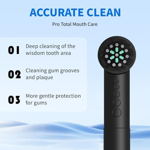 Toothbrush Replacement Heads Compatible with Quip 360 Oscillating Electric Toothbrush, Soft Bristles Brush Heads, Black, Pack of 4 - Thumbnail 5