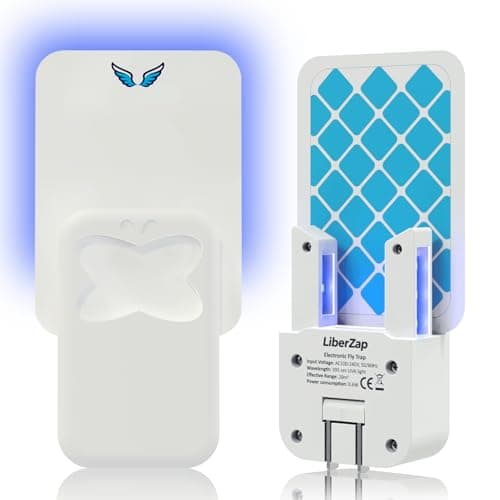 Fruit Fly Traps Indoor Flying Insect Trap-Bug Catcher Gnat Traps for House Indoor -Plug in Bug Light Attractant Fly Catcher for Home, Kitchen, Bedroom 1Device + 3 Glue Refills - Image 1