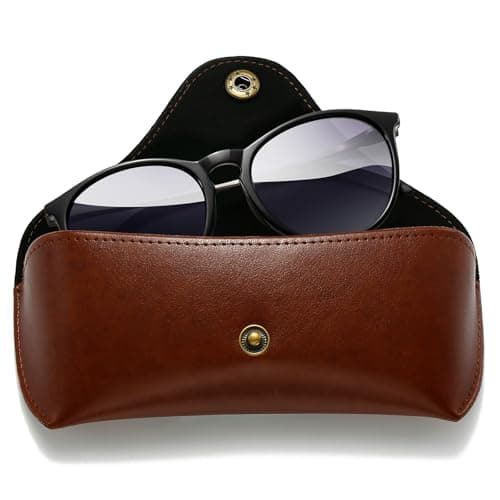 SUNGAIT Original Design Trendy Sunglasses Polarized Vintage Round Classic Retro Style for Women and Men (2025 Glossy Black Frame/Gray Gradient Lens) - Thumbnail 2