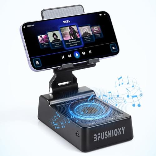 Father's Day Gifts for Dad, Birthday Gifts for Men Women, 4 in 1 Cell Phone Stand with Bluetooth Speaker, Hands-free Calling & AUX Mode（1 Pack) - Image 1