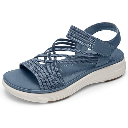 Vilanva Women's Comfortable Walking Sandals (Navy Size 11) - Image 1