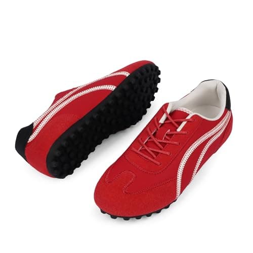QIY Sneakers for Women Casual Red Women's Fashion Sneakers Comfortable Red Walking Tennis Shoes Slip on Fall Cute Shoes 2026 Size 11 - Thumbnail 4