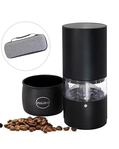 PALICO GrindTech - Portable Rechargeable Electric Coffee Grinder, Cordless Charging Base with Type C, 20 grind size SUS Conical Burr, for Home/Office/Travel or Camping, Mobile Apps support - Image 1