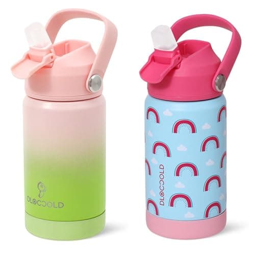 DLOCCOLD Insulated Water Bottle with Leak Proof Straw Lid - Image 1
