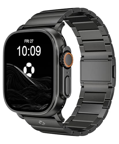 FiNESTONE CRNS02 Titanium Band Compatible with Apple Watch Ultra 3/2/1 49mm & Series 11/10 46mm,Anti-Stratch & Adjustable Magnetic Metal Watch Band,Premium Color Match,Mens Valentines Day Gifts - Image 1