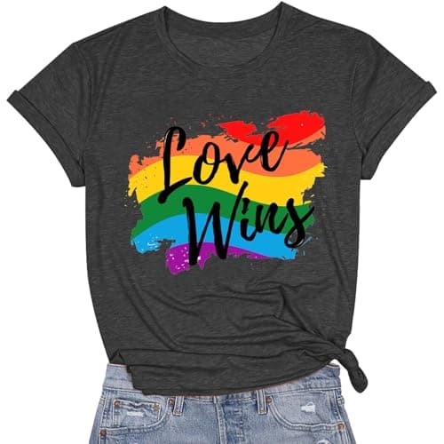 Love Wins Gay Pride Gift Tee Shirt for LGBTQ Support Supportive Fashion Nclusive - Image 1
