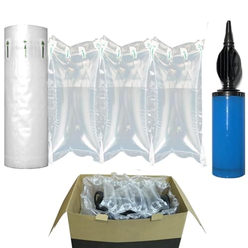 LIVEBAY Air Pillows for Shipping - 500 Count Thickened Void Fill Cushioning with Pump, 3.54" x 7.87" Inflatable Packaging Materials - Image 1