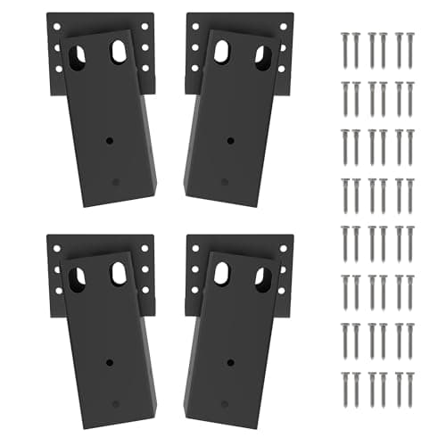 MIXXIDEA Metal Elevated Deer Blind Bracket Heavy Duty Steel Deer Stand Compound Angle Platform Brackets for Tree House, Deer Station, Swing Set, Observation Platform, 4 Pack - Image 1