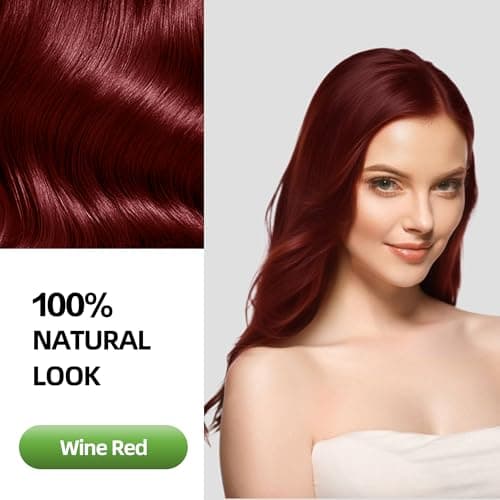 SHIHUANUO Hair Dye Shampoo 3 in 1 for Gray Hair Coverage, Herbal Ingredients Natural Shampoo Hair Dye for Women & Men/Ammonia-Free 520m（Wine Red） - Thumbnail 2
