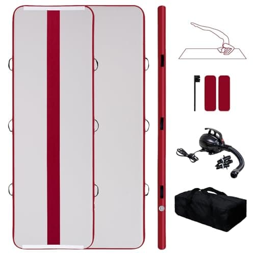 Tuxedo Sailor Inflatable Gymnastics Mat with Electric Pump, Storage Bag, Repair Kit–Air Mat for Home Training, Cheerleading, Yoga - Image 1