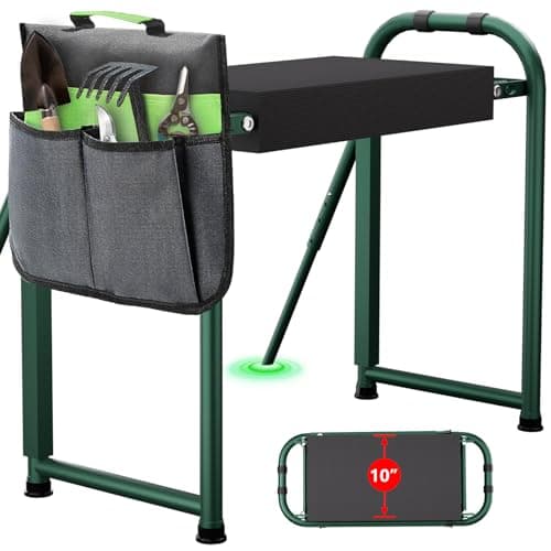 seasky Foldable Garden Kneeler and Seat, Anti-Tipping Heavy Duty 400 lbs Capacity, Widened Thick Soft Kneeling Pad, Gardening Stool with Tool Bag, Gifts for Women Seniors Parents - Image 1