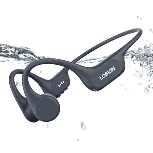 LOBKIN Bone Conduction Headphones Bluetooth 5.4 Swimming Headphones Underwater IP68 Waterproof Open Ear Sports Bone Conduction Earphones with Mic and Built-in 32GB MP3 for Running,Cycling,Gym - Image 1