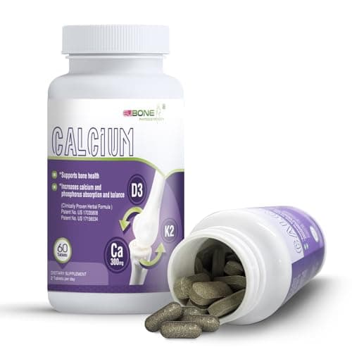 Purebotan Eubone Calcium Supplements, 2000iu Vitamin D3 K2 4800iu & Magnesium, Hormone Support for Women, Bone Health & Strength & Density Plant Calcium Complex, 30 Servings - Image 1