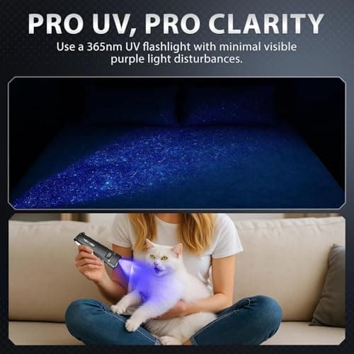 Feki Yigo Flat EDC Flashlight Rechargeable - 1800 Lumens LED Pocket Flashlight with 365nm UV Light, RGB Modes, Magnetic Base, Digital Display,IPX4 Waterproof for Camping, Emergency, Mechanics (Orange) - Thumbnail 6