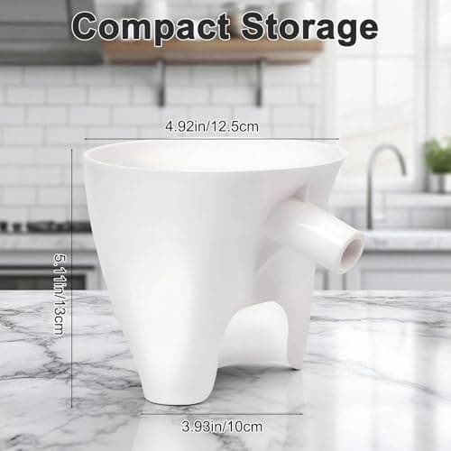 Flour Funnel for KitchenAid Tilt-Head Mixer – Anti-Splash Hands-Free Attachment, Fits 4.5–5 Qt Models, Dishwasher-Safe Baking Tool for Dry & Wet Ingredients - Thumbnail 6