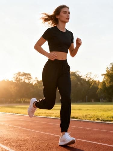 Sunzel Lightweight Soft Joggers for Women with Pockets, High Waisted Sweatpants Hiking Yoga Pants for Workout Lounge Running 28" Inseam Black Large - Thumbnail 3