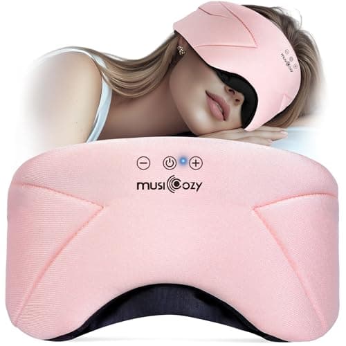 MUSICOZY Bluetooth Sleep Mask Headphones 5.4, Wireless Over-Ear Headphones Washable Zipper Sleep Headphones Mask with HD Stereo Speakers for Side Sleepers Travel & Relaxation, Gifts for Men Women - Image 1