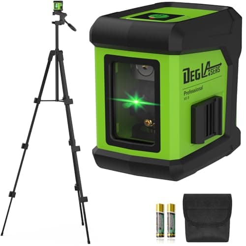 Self Leveling Laser Level with Tripod,DEGLASERS 100ft Green Cross Line laser lever,Lazer Leveler Tool for Picture Hanging Floor Tile Wall Home Renovation, Indoor Project, Battery Included - Image 1