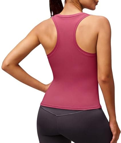Alaroo Tank Tops for Women Sleeveless Workout Women Tank Tops Racerback Crop Athletic Gym Yoga Pilates Golf Running Shirts Red M - Image 1