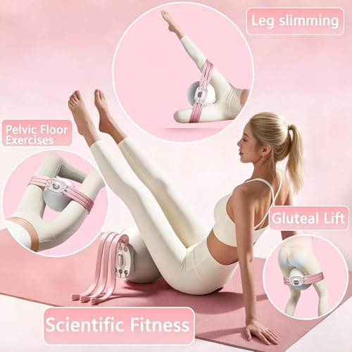 Thigh Trainer Kegel Exerciser,Pelvic Floor Muscle Trainer, Leg Slimming, Buttocks Lifting, Fitness, Powerful Stretching Without Displacement for Leg Shaping Pelvic Floor Trainer, Postpartum Training - Thumbnail 2