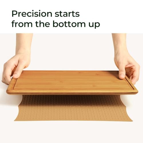 Keechee Bamboo Cutting Board with Non-slip Mat, Cutting Boards for Kitchen Meal Prep & Serving - Wood Serving Board Sets with Deep Juice Groove Ideal Kitchen Gifts - Thumbnail 2