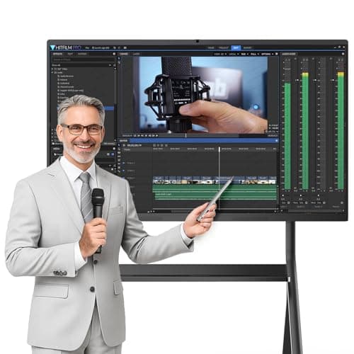 QIXZOCV 85" Smart Board, 4K UHD Interactive Board, 20-Point Touch, Android 13, 8GB & 128GB, Screen Sharing, Bluetooth/WiFi/HDMI, All-in-One Meeting & Education Solution (Wall Mount Included) - Image 1