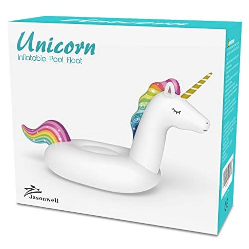 Jasonwell Big Inflatable Unicorn Pool Float Floatie Ride On with Fast Valves Large Rideable Blow Up Summer Beach Swimming Pool Party Lounge Raft Decorations Toys for Kids Adults - Thumbnail 6