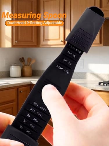 Dual-Sided Adjustable Measuring Spoon with Leveler | Precise Gram/mL Measurements | BPA-Free Food-Grade Plastic | For Baking, Cooking - Thumbnail 6