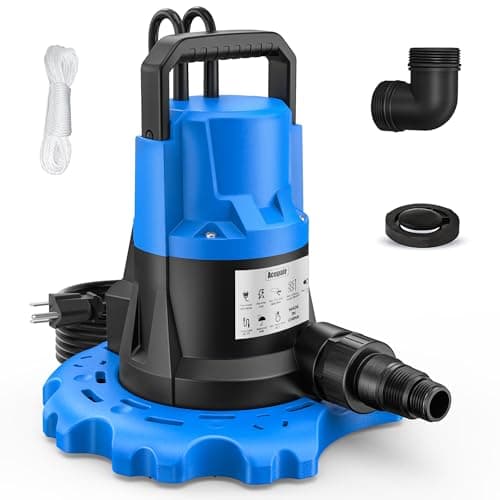 Acopair 1 HP Automatic Pool Cover Pump 5000 GPH - Submersible Water Removal Pump with 26ft Power Cord & 3/4” Check Valve for Pool, Hot Tubs, Rooftops, Water Beds and more (2026 Upgrade） - Image 1