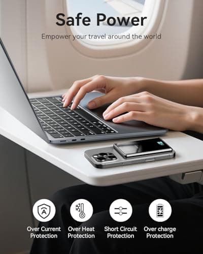 Kuulaa 10000mAh MagSafe Portable Charger 15W Wireless Magnetic Power Bank with 20W USB-C Output Slim Battery Pack Compatible with iPhone 17/16/15/14/13 Pro/Pro Max Series - Thumbnail 5